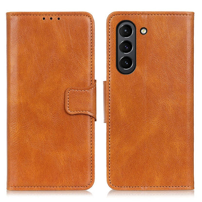 For Samsung Galaxy S21 FE Mirren Crazy Horse Texture Horizontal Flip Leather Case with Holder & Card Slots & Wallet(Brown) by buy2fix