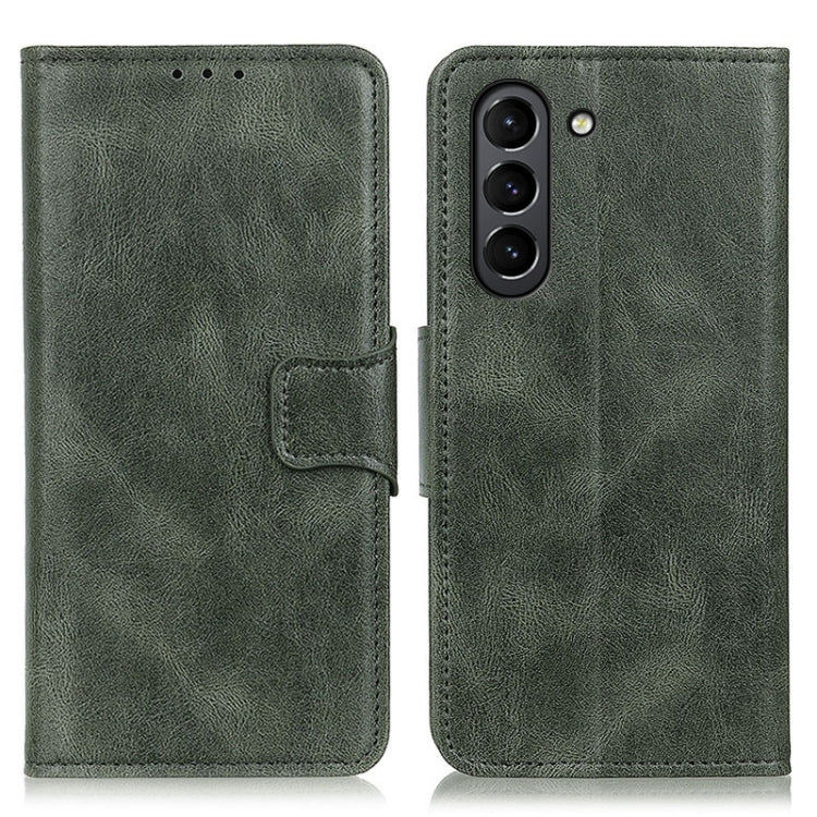 For Samsung Galaxy S21 FE Mirren Crazy Horse Texture Horizontal Flip Leather Case with Holder & Card Slots & Wallet(Dark Green) by buy2fix