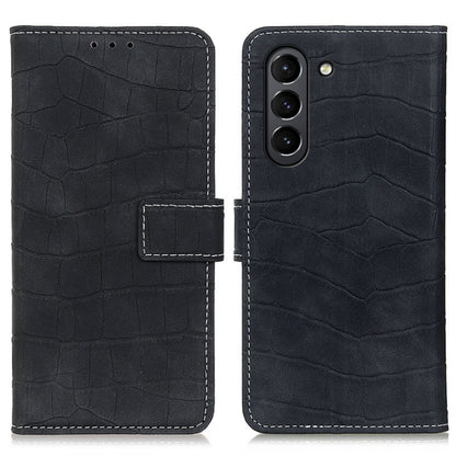 For Samsung Galaxy S21 FE Crocodile Texture Horizontal Flip Leather Case with Holder & Card Slots & Wallet(Black) by buy2fix