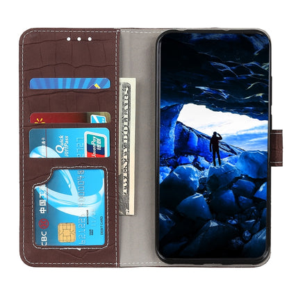 For Samsung Galaxy S21 FE Crocodile Texture Horizontal Flip Leather Case with Holder & Card Slots & Wallet(Brown) by buy2fix