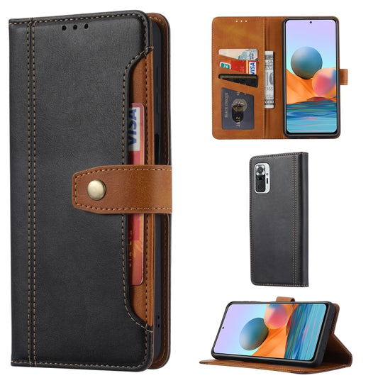 For Xiaomi Redmi Note 10 Pro Calf Texture Double Fold Clasp Horizontal Flip Leather Case with Photo Frame & Holder & Card Slots & Wallet(Black) - Xiaomi Cases by buy2fix | Online Shopping UK | buy2fix