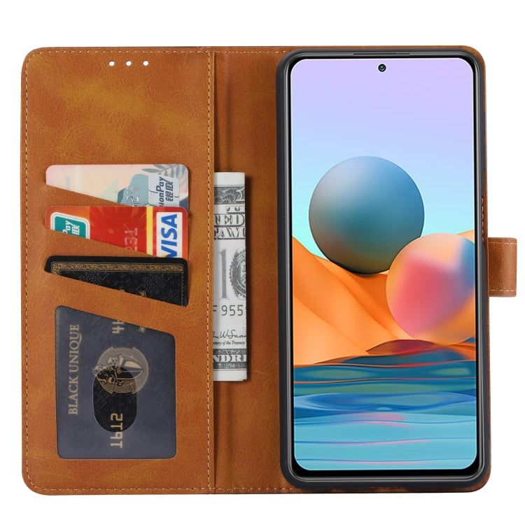 For Xiaomi Redmi Note 10 Pro Calf Texture Double Fold Clasp Horizontal Flip Leather Case with Photo Frame & Holder & Card Slots & Wallet(Coffee) - Xiaomi Cases by buy2fix | Online Shopping UK | buy2fix