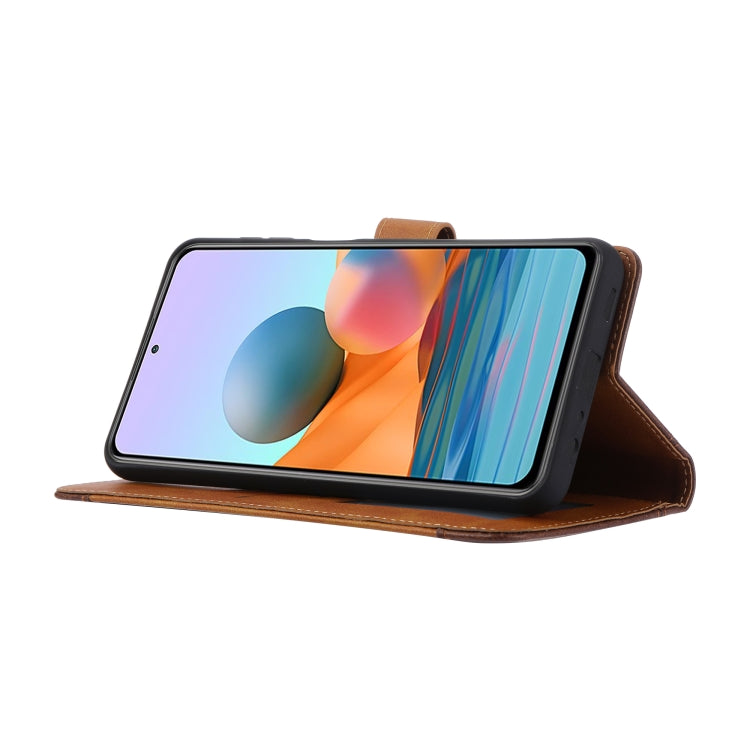 For Xiaomi Redmi Note 10 Pro Calf Texture Double Fold Clasp Horizontal Flip Leather Case with Photo Frame & Holder & Card Slots & Wallet(Coffee) - Xiaomi Cases by buy2fix | Online Shopping UK | buy2fix