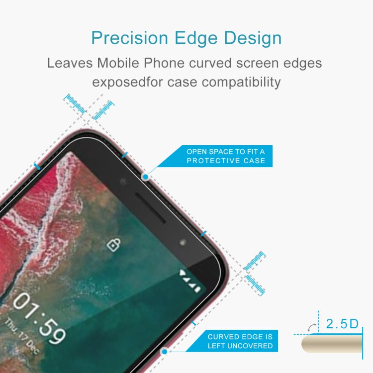 For Nokia C1 Plus 0.26mm 9H 2.5D Tempered Glass Film by DIYLooks