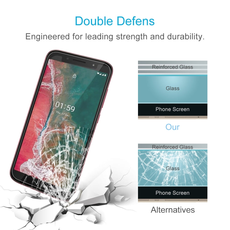 For Nokia C1 Plus 0.26mm 9H 2.5D Tempered Glass Film by DIYLooks