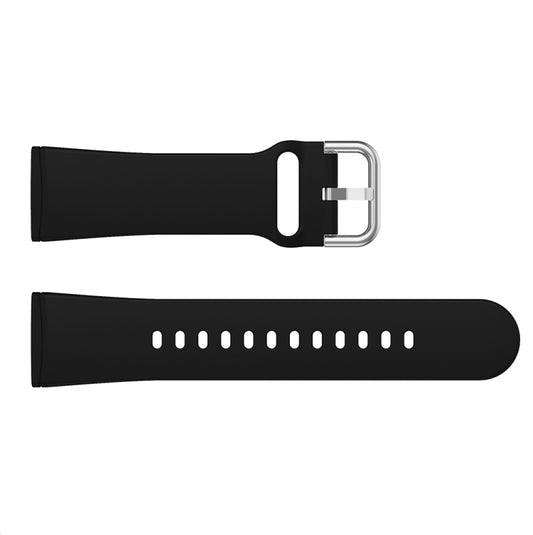 For Fitbit Versa 3 Silicone Watch Band(Black) - Watch Bands by buy2fix | Online Shopping UK | buy2fix