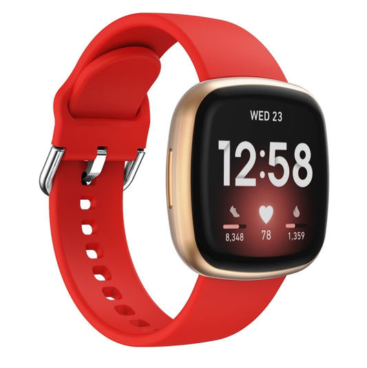 For Fitbit Versa 3 Silicone Watch Band(Red) - Watch Bands by buy2fix | Online Shopping UK | buy2fix