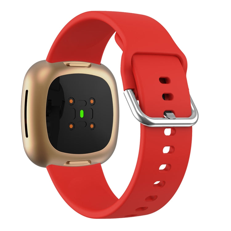 For Fitbit Versa 3 Silicone Watch Band(Red) - Watch Bands by buy2fix | Online Shopping UK | buy2fix