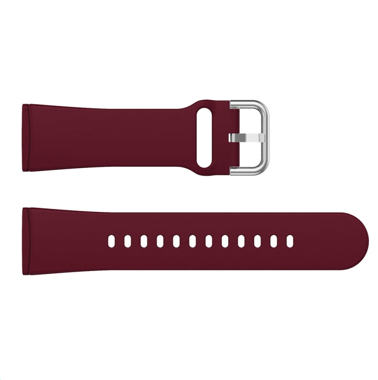 For Fitbit Versa 3 Silicone Watch Band(Wine Red) by buy2fix