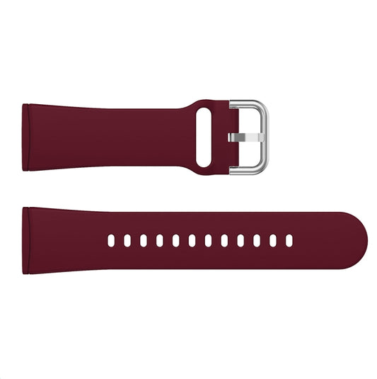 For Fitbit Versa 3 Silicone Watch Band(Wine Red) - Watch Bands by buy2fix | Online Shopping UK | buy2fix