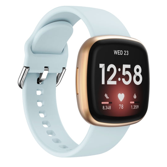 Pour bracelet de montre en silicone Fitbit Versa 3 (bleu clair)