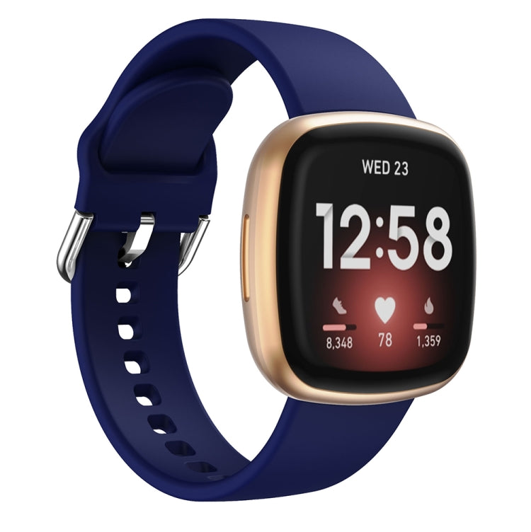 For Fitbit Versa 3 Silicone Watch Band(Dark Blue) - Watch Bands by buy2fix | Online Shopping UK | buy2fix