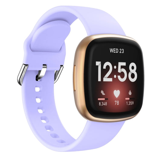 For Fitbit Versa 3 Silicone Watch Band(Lavender Purple) - Watch Bands by buy2fix | Online Shopping UK | buy2fix