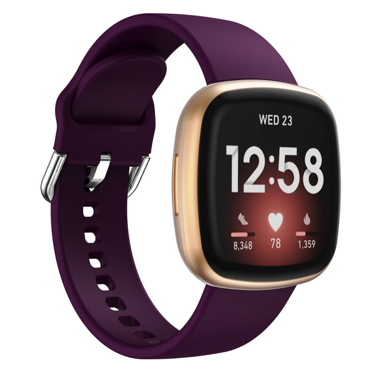 For Fitbit Versa 3 Silicone Watch Band(Purple) - Watch Bands by buy2fix | Online Shopping UK | buy2fix