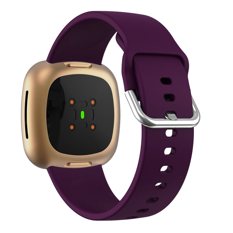 For Fitbit Versa 3 Silicone Watch Band(Purple) - Watch Bands by buy2fix | Online Shopping UK | buy2fix