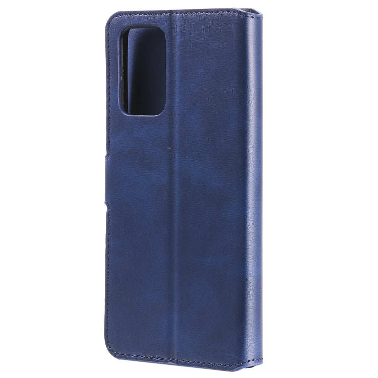 For OPPO A55 5G / A54 4G / Realme V11 5G Classic Calf Texture PU + TPU Horizontal Flip Leather Case with Holder & Card Slots & Wallet(Blue) - Realme Cases by buy2fix | Online Shopping UK | buy2fix