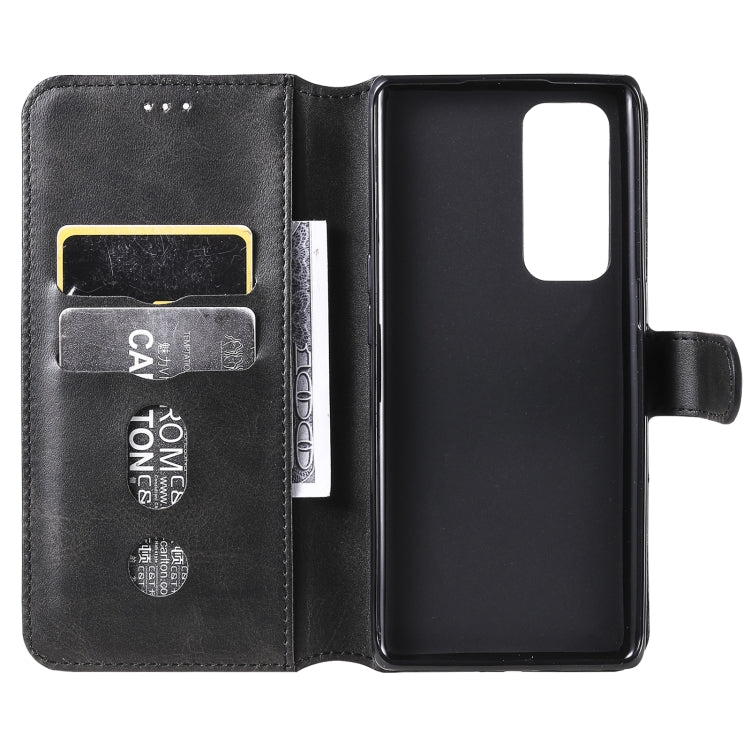 For OPPO Find X3 Neo / Reno5 Pro+ 5G Classic Calf Texture PU + TPU Horizontal Flip Leather Case with Holder & Card Slots & Wallet(Black) by buy2fix