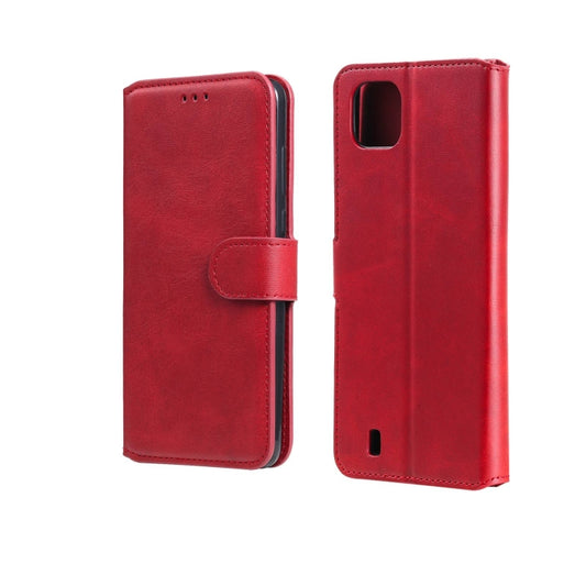 For OPPO Realme C20 Classic Calf Texture PU + TPU Horizontal Flip Leather Case with Holder & Card Slots & Wallet(Red) - Realme Cases by buy2fix | Online Shopping UK | buy2fix