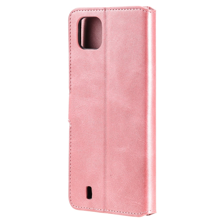 For OPPO Realme C20 Classic Calf Texture PU + TPU Horizontal Flip Leather Case with Holder & Card Slots & Wallet(Rose Gold) - Realme Cases by buy2fix | Online Shopping UK | buy2fix