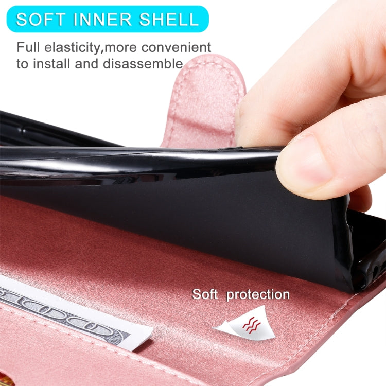 For OPPO Realme C20 Classic Calf Texture PU + TPU Horizontal Flip Leather Case with Holder & Card Slots & Wallet(Rose Gold) - Realme Cases by buy2fix | Online Shopping UK | buy2fix