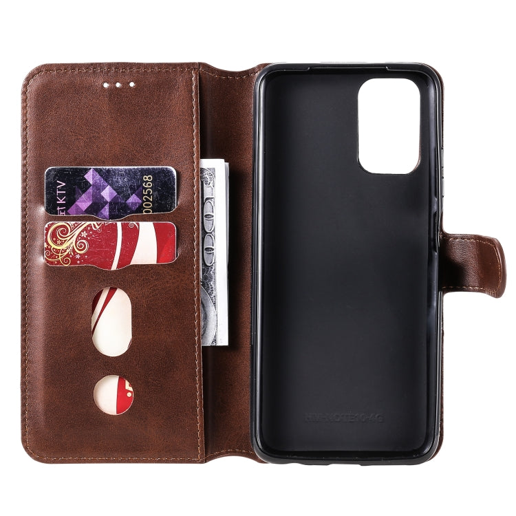 For Xiaomi Redmi Note 10 4G / Note 10S Classic Calf Texture PU + TPU Horizontal Flip Leather Case with Holder & Card Slots & Wallet(Brown) - Xiaomi Cases by buy2fix | Online Shopping UK | buy2fix
