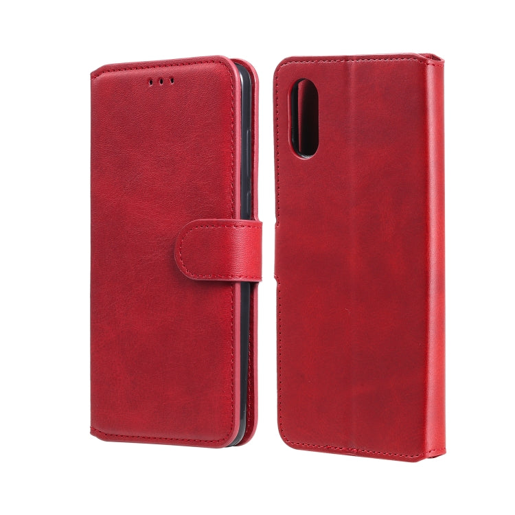 For Samsung Galaxy A02 / M02 Classic Calf Texture PU + TPU Horizontal Flip Leather Case with Holder & Card Slots & Wallet(Red) by buy2fix