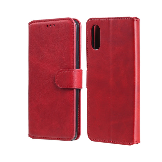 For Samsung Galaxy A02 / M02 Classic Calf Texture PU + TPU Horizontal Flip Leather Case with Holder & Card Slots & Wallet(Red) by buy2fix