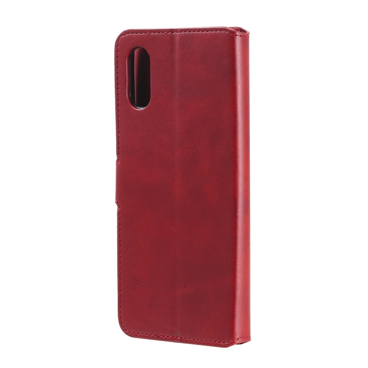 For Samsung Galaxy A02 / M02 Classic Calf Texture PU + TPU Horizontal Flip Leather Case with Holder & Card Slots & Wallet(Red) by buy2fix