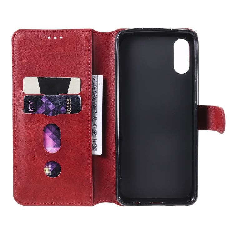 For Samsung Galaxy A02 / M02 Classic Calf Texture PU + TPU Horizontal Flip Leather Case with Holder & Card Slots & Wallet(Red) by buy2fix
