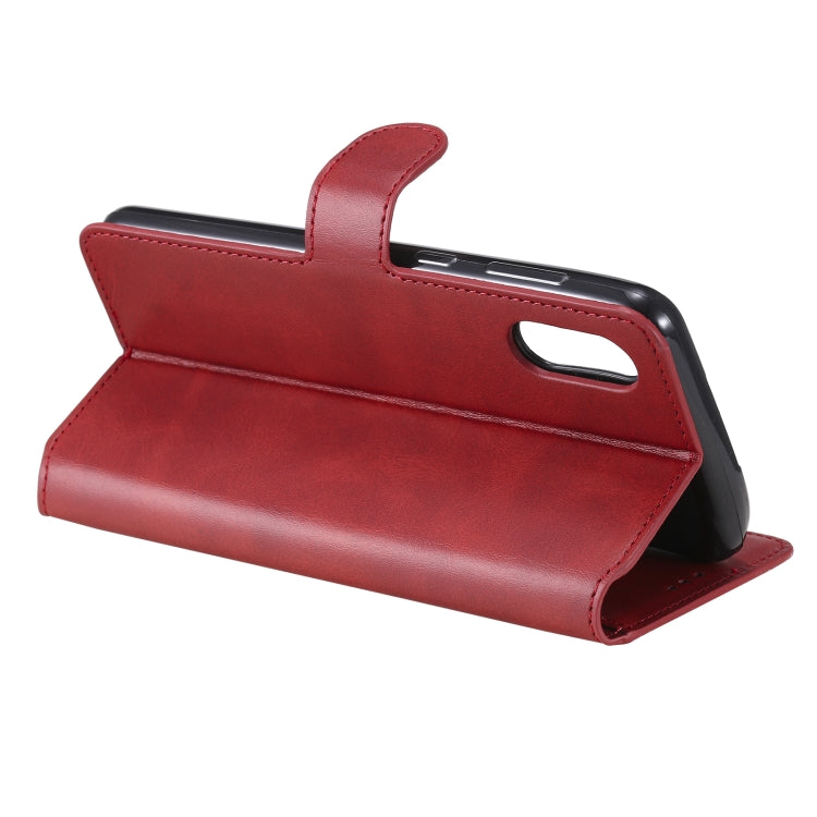 For Samsung Galaxy A02 / M02 Classic Calf Texture PU + TPU Horizontal Flip Leather Case with Holder & Card Slots & Wallet(Red) by buy2fix