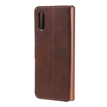 For Samsung Galaxy A02 / M02 Classic Calf Texture PU + TPU Horizontal Flip Leather Case with Holder & Card Slots & Wallet(Brown) by buy2fix