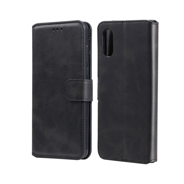 For Samsung Galaxy A02 / M02 Classic Calf Texture PU + TPU Horizontal Flip Leather Case with Holder & Card Slots & Wallet(Black) by buy2fix