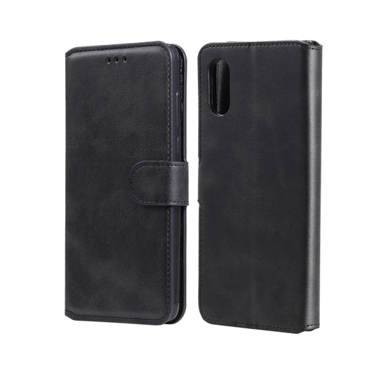 For Samsung Galaxy A02 / M02 Classic Calf Texture PU + TPU Horizontal Flip Leather Case with Holder & Card Slots & Wallet(Black) by buy2fix