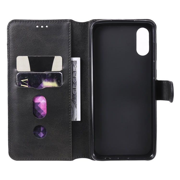 For Samsung Galaxy A02 / M02 Classic Calf Texture PU + TPU Horizontal Flip Leather Case with Holder & Card Slots & Wallet(Black) by buy2fix