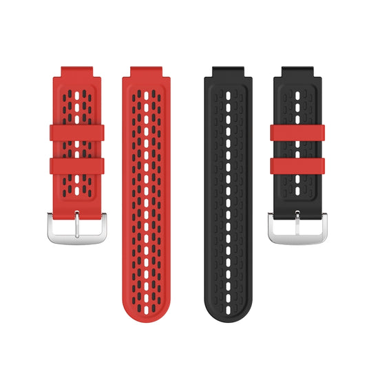 For Garmin Approach S2 / S4 Two-color Silicone Watch Band(Red Black) - Watch Bands by buy2fix | Online Shopping UK | buy2fix