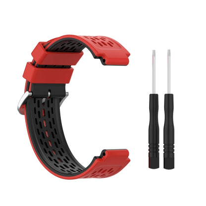 For Garmin Approach S2 / S4 Two-color Silicone Watch Band(Red Black) - Watch Bands by buy2fix | Online Shopping UK | buy2fix
