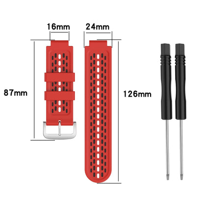 For Garmin Approach S2 / S4 Two-color Silicone Watch Band(Red Black) - Watch Bands by buy2fix | Online Shopping UK | buy2fix