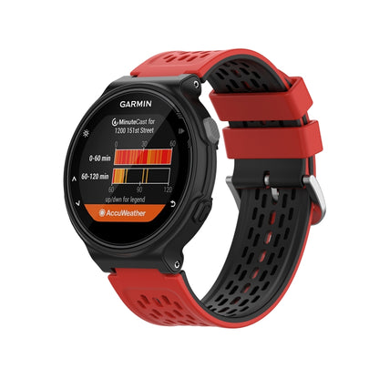 For Garmin Approach S2 / S4 Two-color Silicone Watch Band(Red Black) - Watch Bands by buy2fix | Online Shopping UK | buy2fix