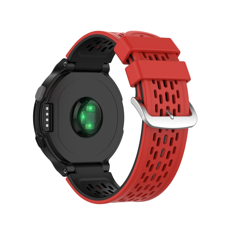 For Garmin Approach S2 / S4 Two-color Silicone Watch Band(Red Black) - Watch Bands by buy2fix | Online Shopping UK | buy2fix
