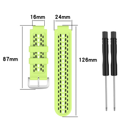 For Garmin Approach S2 / S4 Two-color Silicone Watch Band(Lime Green Black) - Watch Bands by buy2fix | Online Shopping UK | buy2fix