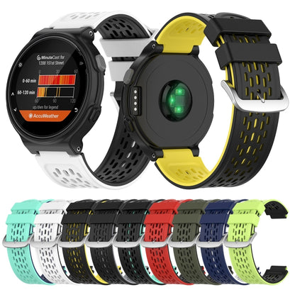 For Garmin Approach S2 / S4 Two-color Silicone Watch Band(Army Green Black) - Watch Bands by buy2fix | Online Shopping UK | buy2fix