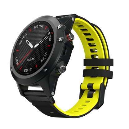 For Garmin Fenix 6X Two-color Silicone Quick Release Watch Band(Black Yellow) - Watch Bands by buy2fix | Online Shopping UK | buy2fix