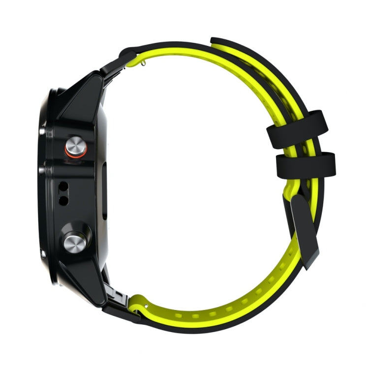 For Garmin Fenix 6X Two-color Silicone Quick Release Watch Band(Black Yellow) - Watch Bands by buy2fix | Online Shopping UK | buy2fix