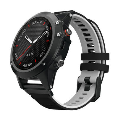 For Garmin Fenix 6X Two-color Silicone Quick Release Watch Band(Black Grey) - Watch Bands by buy2fix | Online Shopping UK | buy2fix