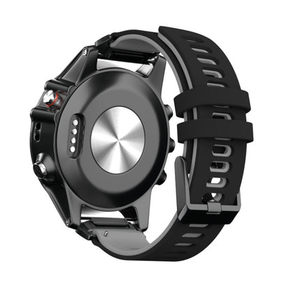 For Garmin Fenix 6X Two-color Silicone Quick Release Watch Band(Black Grey) - Watch Bands by buy2fix | Online Shopping UK | buy2fix