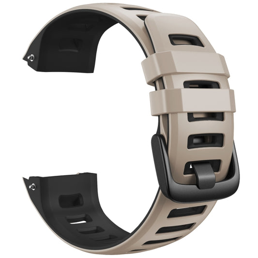 For Garmin Instinct / Instinct Esports Two-color Silicone Watch Band(Tundra White+Black) - Watch Bands by buy2fix | Online Shopping UK | buy2fix