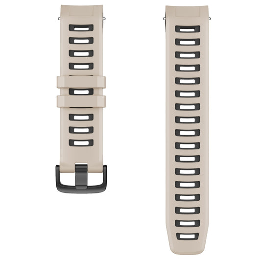For Garmin Instinct / Instinct Esports Two-color Silicone Watch Band(Tundra White+Black) - Watch Bands by buy2fix | Online Shopping UK | buy2fix