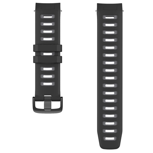 For Garmin Instinct / Instinct Esports Two-color Silicone Watch Band(Black+Grey) - Watch Bands by buy2fix | Online Shopping UK | buy2fix