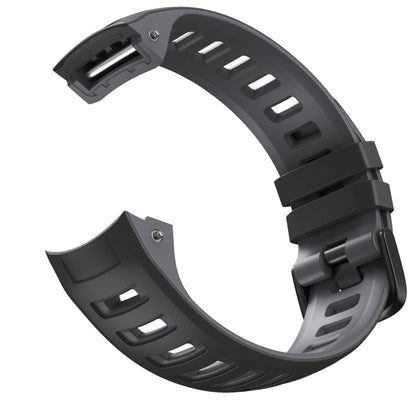 For Garmin Instinct / Instinct Esports Two-color Silicone Watch Band(Black+Grey) - Watch Bands by buy2fix | Online Shopping UK | buy2fix