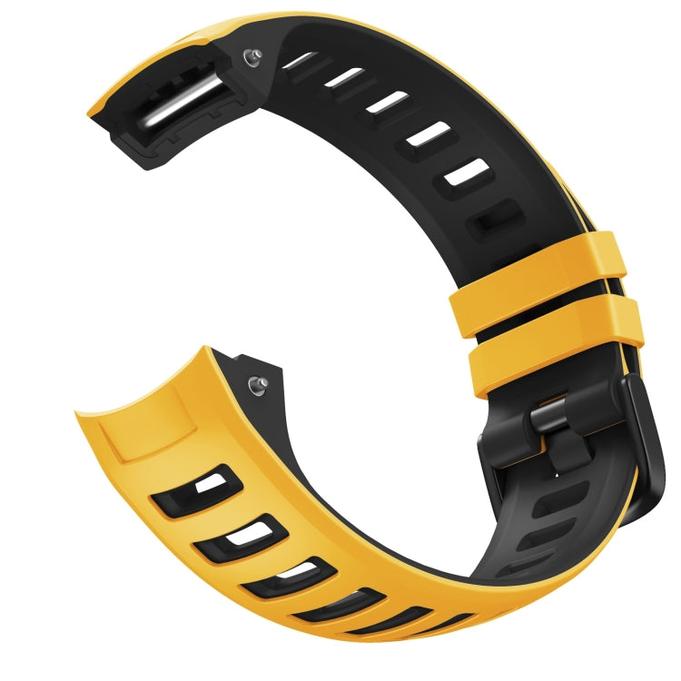 For Garmin Instinct / Instinct Esports Two-color Silicone Watch Band(Yellow+Black) - Watch Bands by buy2fix | Online Shopping UK | buy2fix